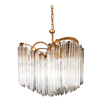 Quadriedri murano chandelier by Venini, dating from around 1970