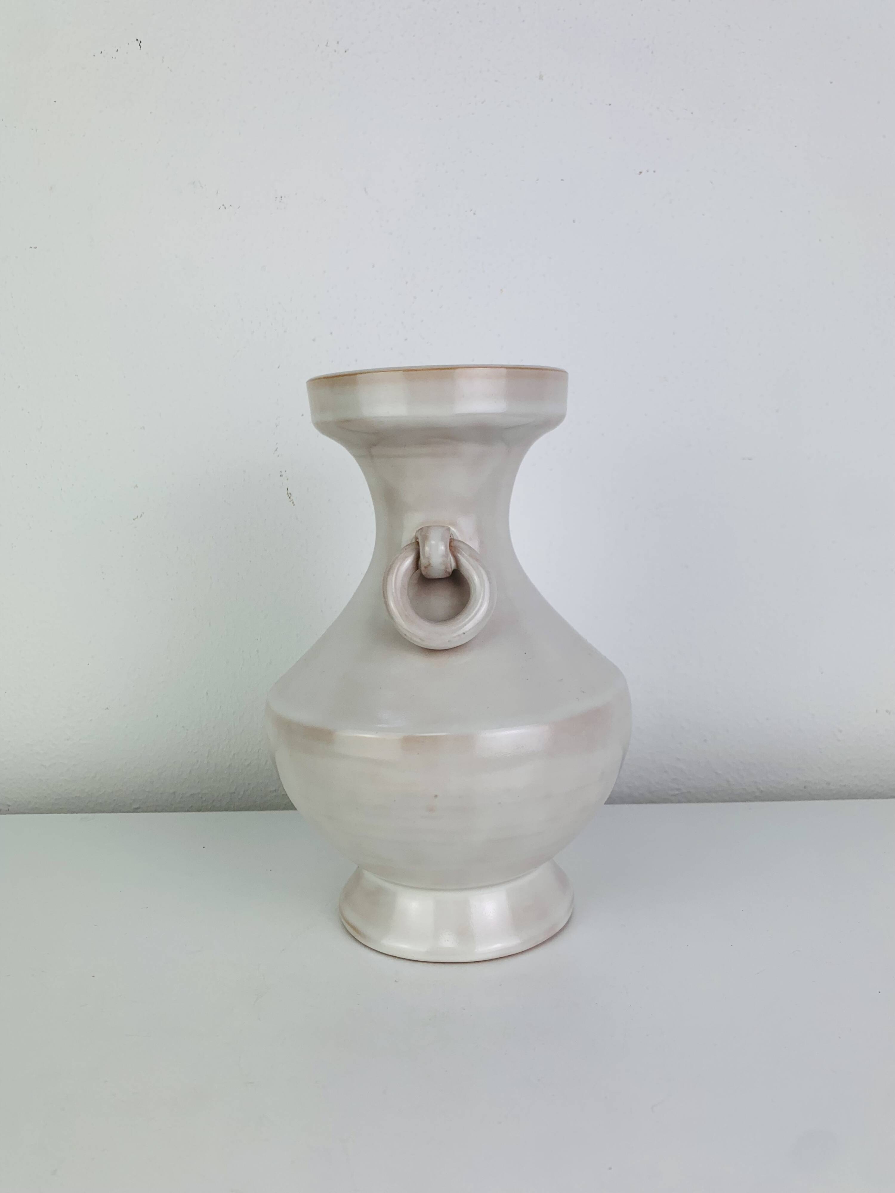 Vase céramique à anses "Arezzo Italy", vintage