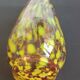 Vase conique verre de Murano moucheté jaune 1970