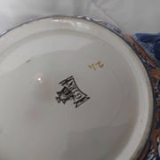 Coupe à anses en faïence Gien décor Francois 1er, 1860