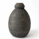 Brutalist single-flower vase in stoneware by Elsi Bourelius for Jie Gantofta, Sweden.
