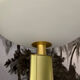 Floor lamp 80s brass and glass