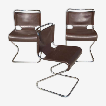 3 chairs by Pascal Mourgue, Steiner Edition, Model Biscia, 1970