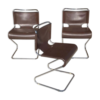 3 chairs by Pascal Mourgue, Steiner Edition, Model Biscia, 1970