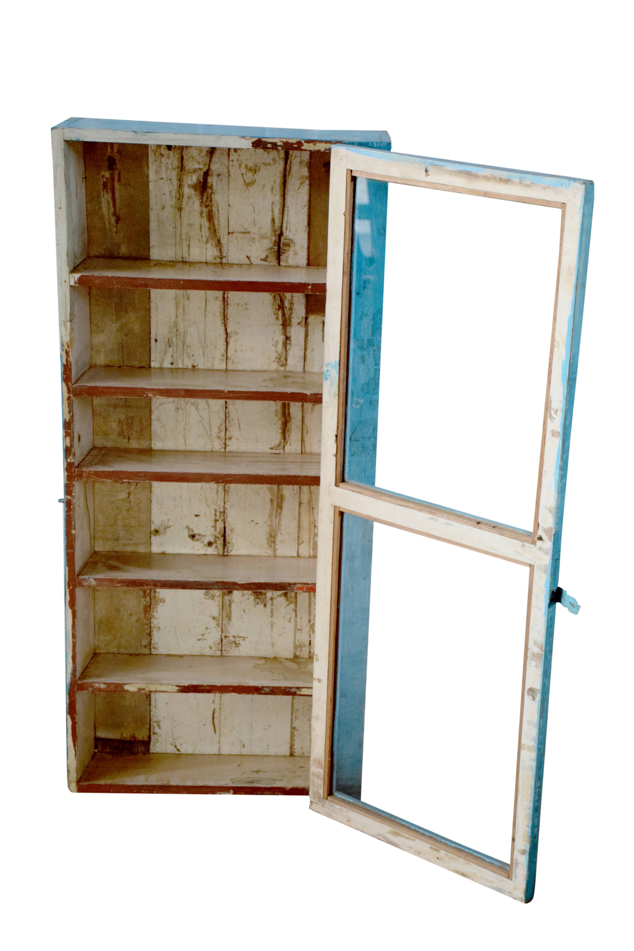 Teak wall display case