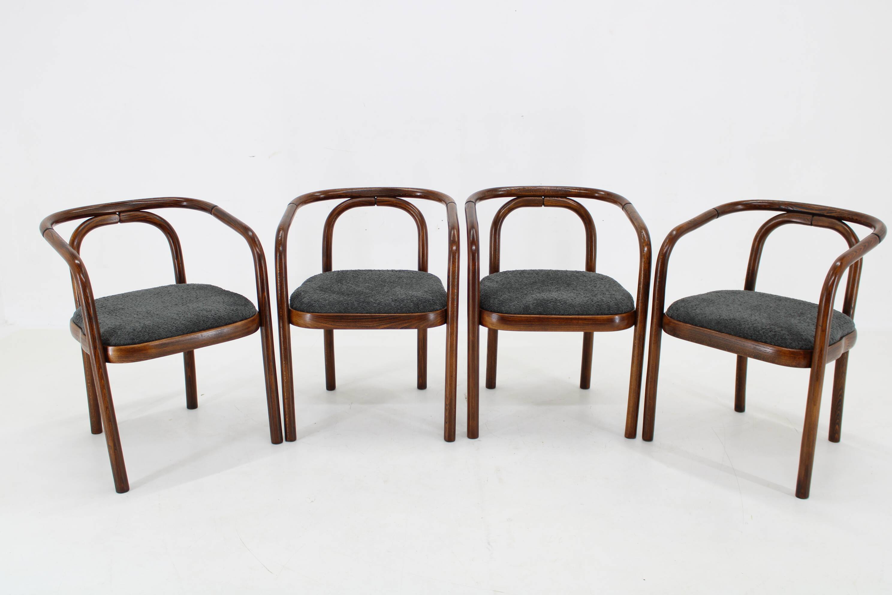 1970s Antonin Suman Set of Four Dining Chair by TON