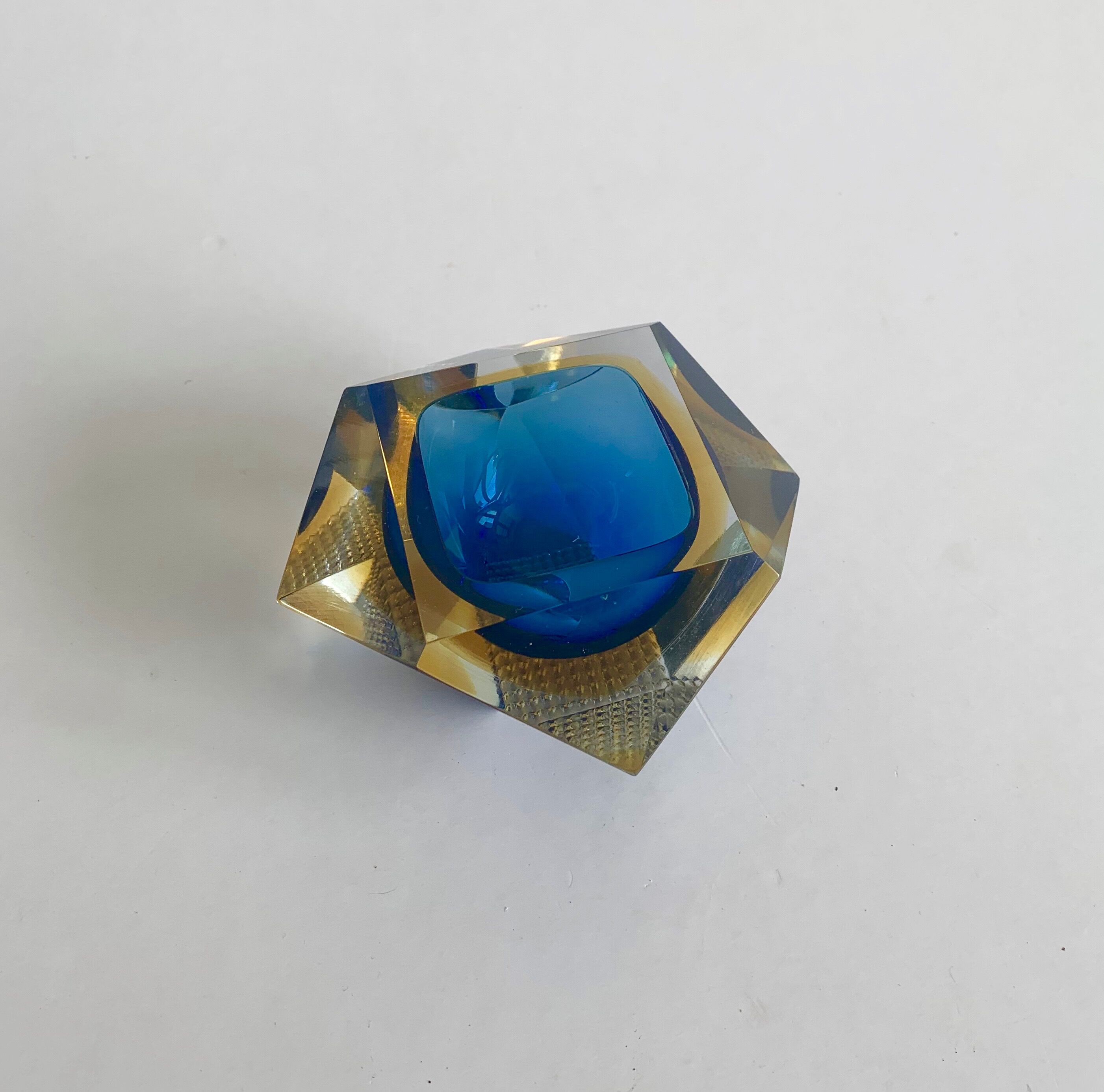 Murano Sommerso Glass Ashtray, 1960s