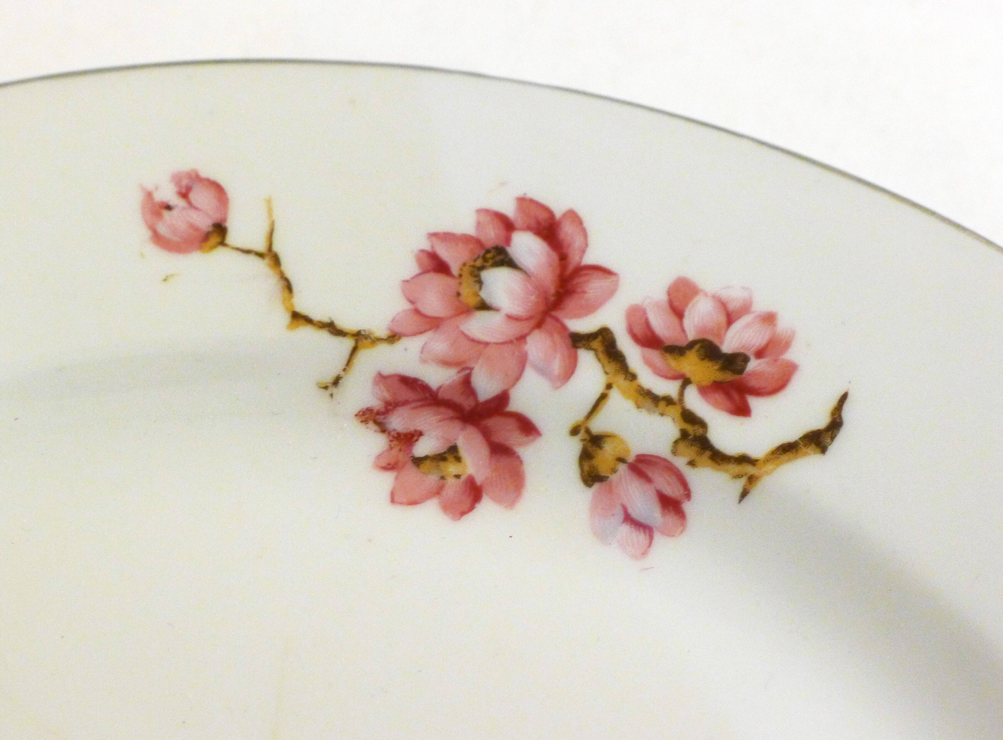 Floral porcelain dish