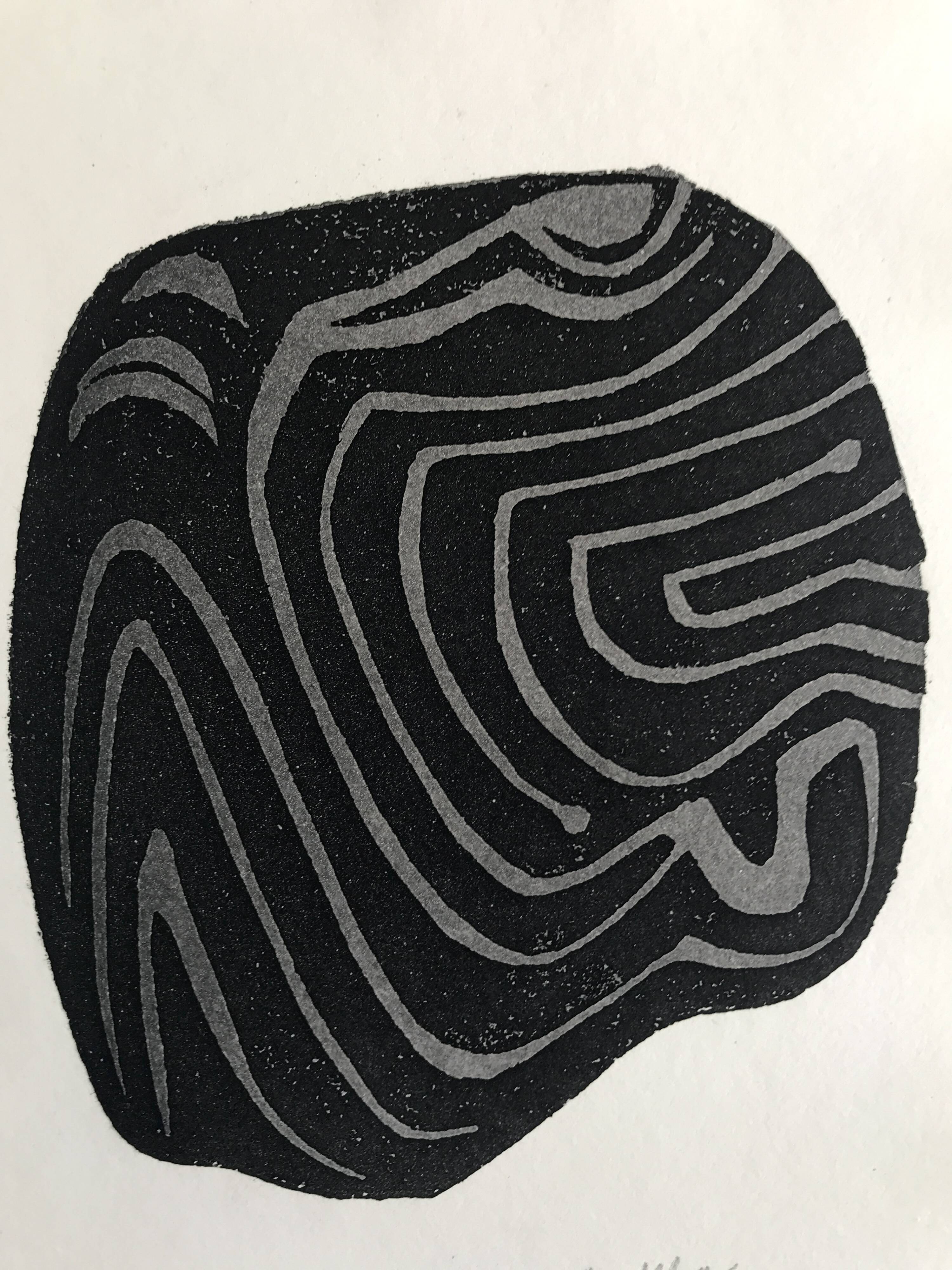 Raoul ubac, the uprooted grass 1, 1975. original etching signed in pencil.