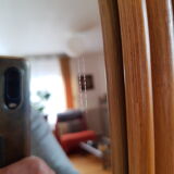 Vintage bamboo psyche mirror 38x150cm