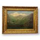Huile sur toile du col des Aravis en Haute-Savoie