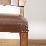 Ensemble de 4 chaises Art déco en bois sculpté