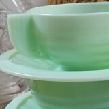 Opaline green art deco jadeite cups