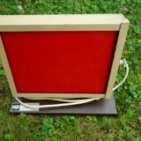 Square red lamp to install, industrial style