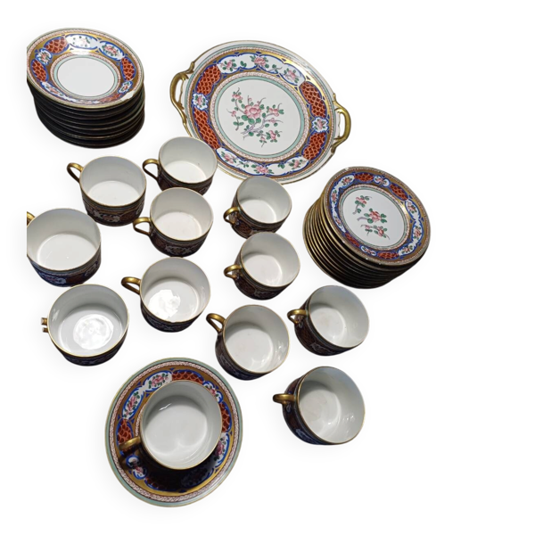 Service à thé et gâteau en porcelaine Circa 1950/60