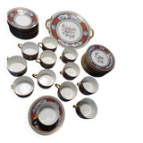 Tea and cake service in porcelain Circa 1950/60