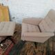 Armchair with Czech footrest, 1960, Munzar and Moravian
