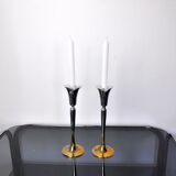 Pair of brutalist candlesticks by Art3, 1970