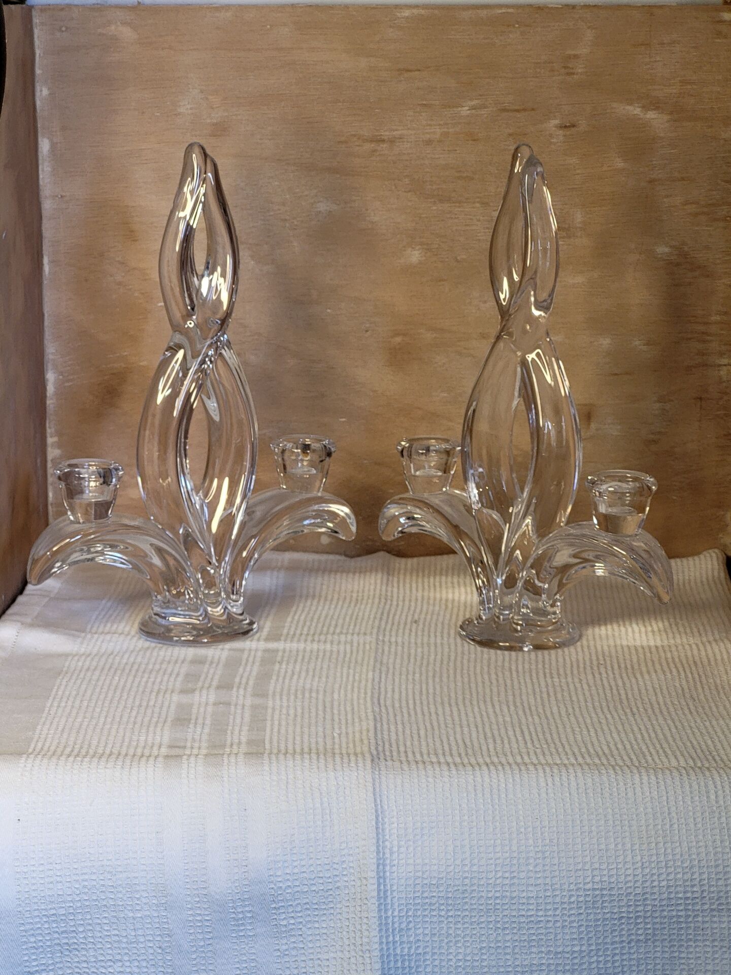 Crystal candle holders