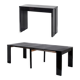 Vintage extendable table / console in lacquered wood by Paul Michel, France 1990