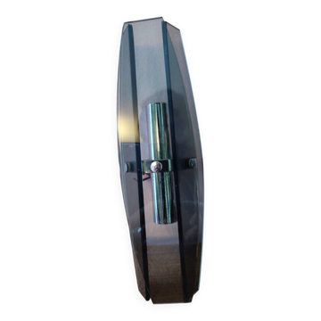 Vintage wall light in bluish glass