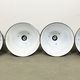 Set of 4 Industrial  Black Enamel Pendant Lamps from Elektrosvit, 1970s
