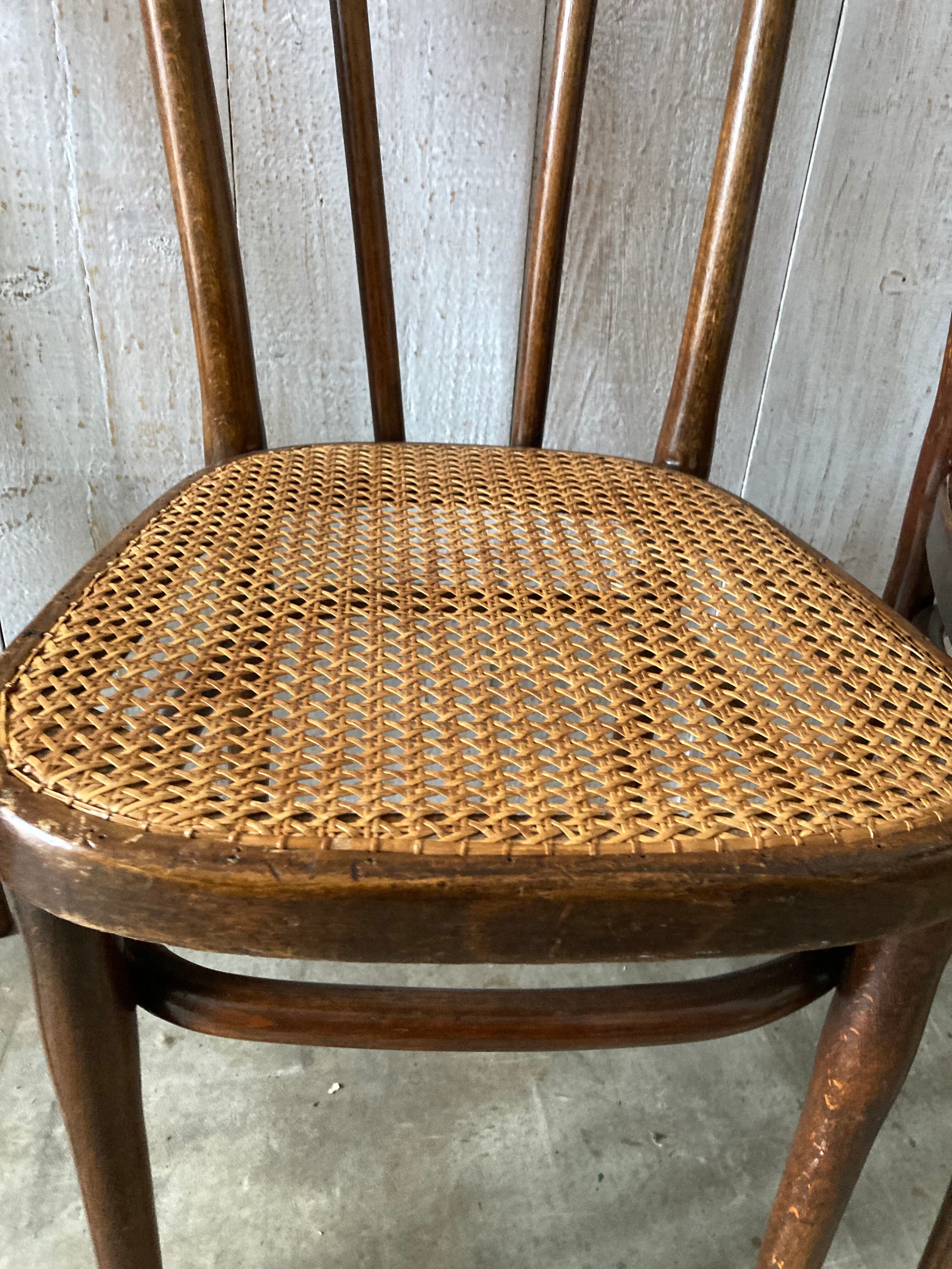 Series of 3 Thonet chairs