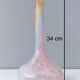 Pastel Pink Colors Polychrome Murano Glass Flower Vase, Italy