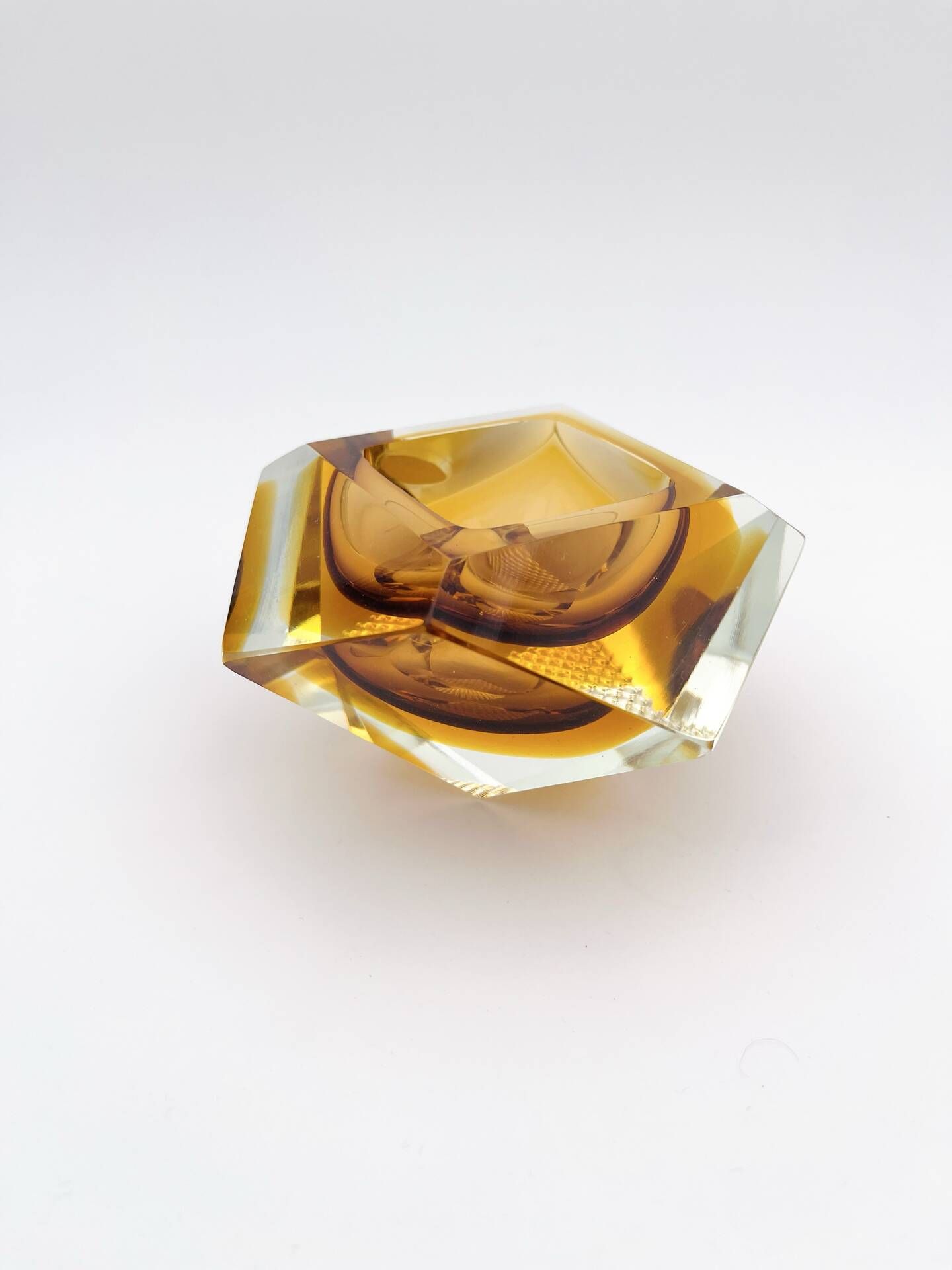 Vide-poches Murano Sommerso Ambre Mandruzzato
