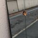 Large chiseled rectangular mirror with glass cabochons