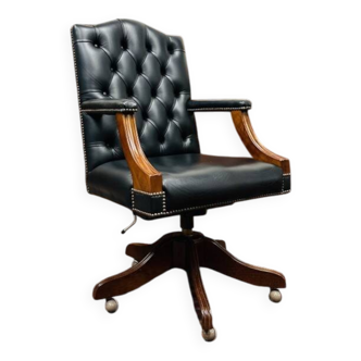English Black Chesterfield President Chair office chair
