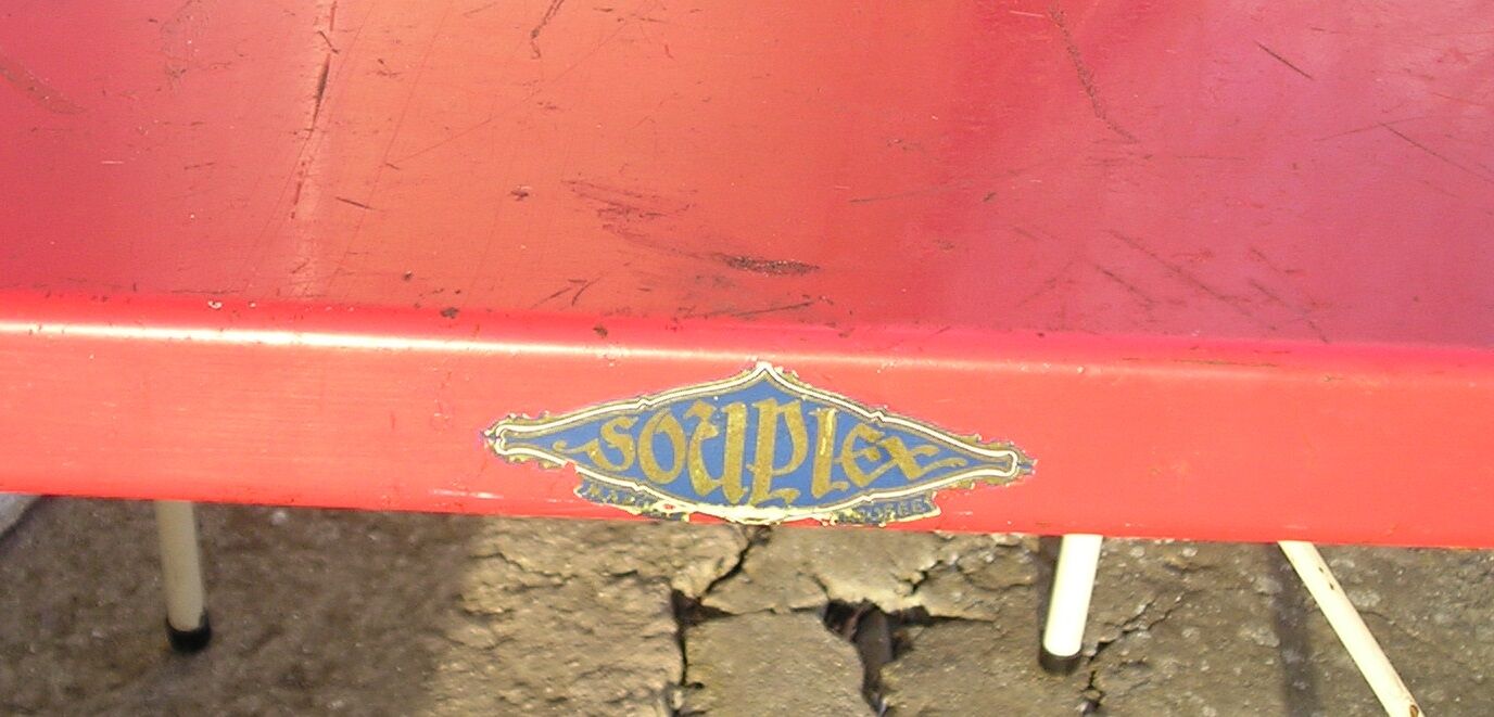 Small folding camping SOUPLEX, vintage 60s metal table