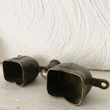 Vintage brass elephant candlestick holders, 1960s/70s.