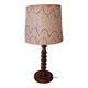 Lampe en bois tourné en spirale 70's
