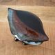 Vintage Dark Ceramic Owl Figurine: Hand Made Glazed Pottery, Bird Design