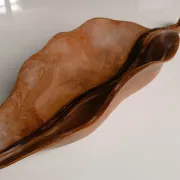 Falcon olive wood fruit bowl spain 1960
