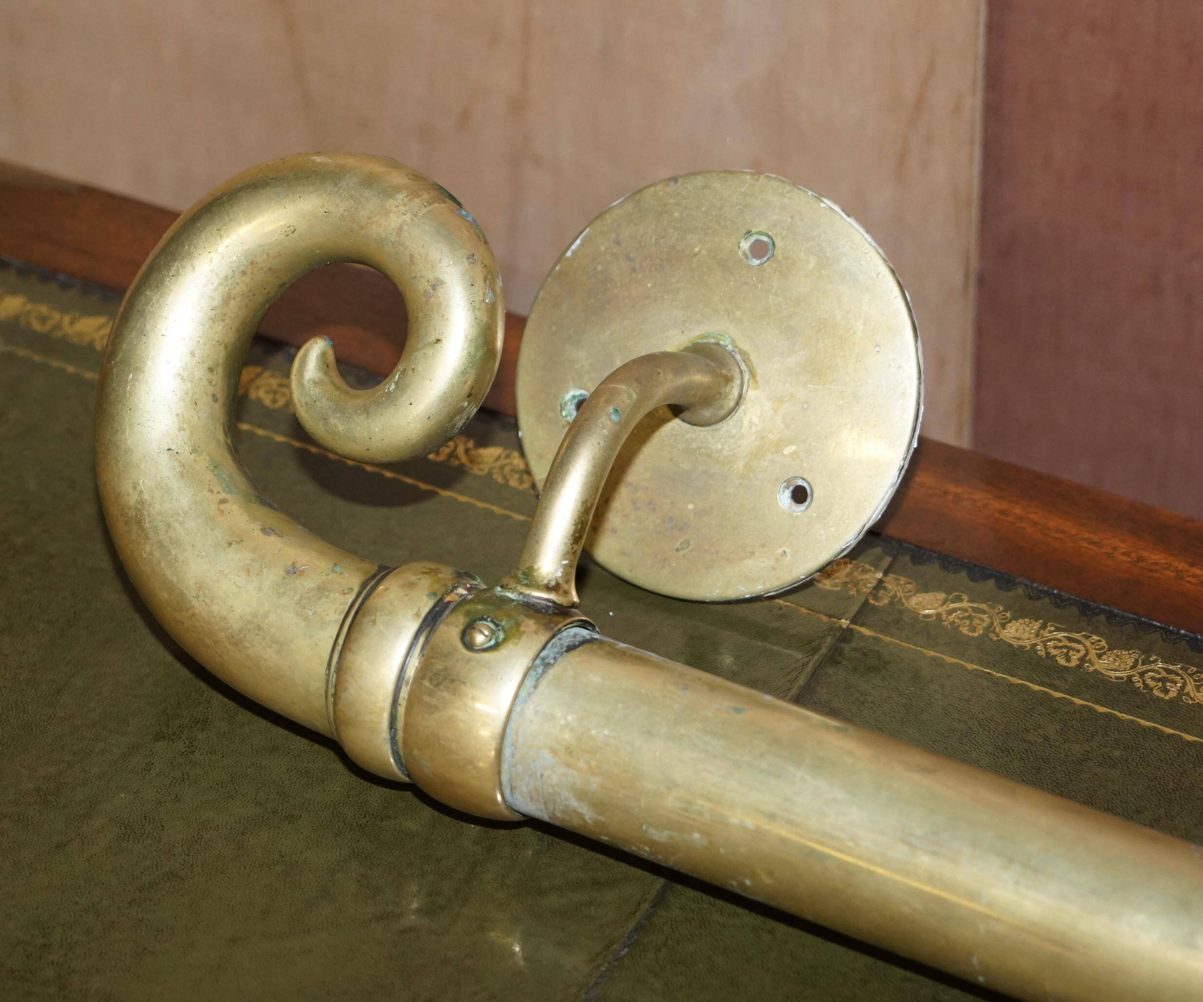 Pair of very large antique Victorian brass door handles.