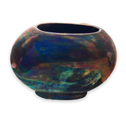Vase rond en céramique irisée