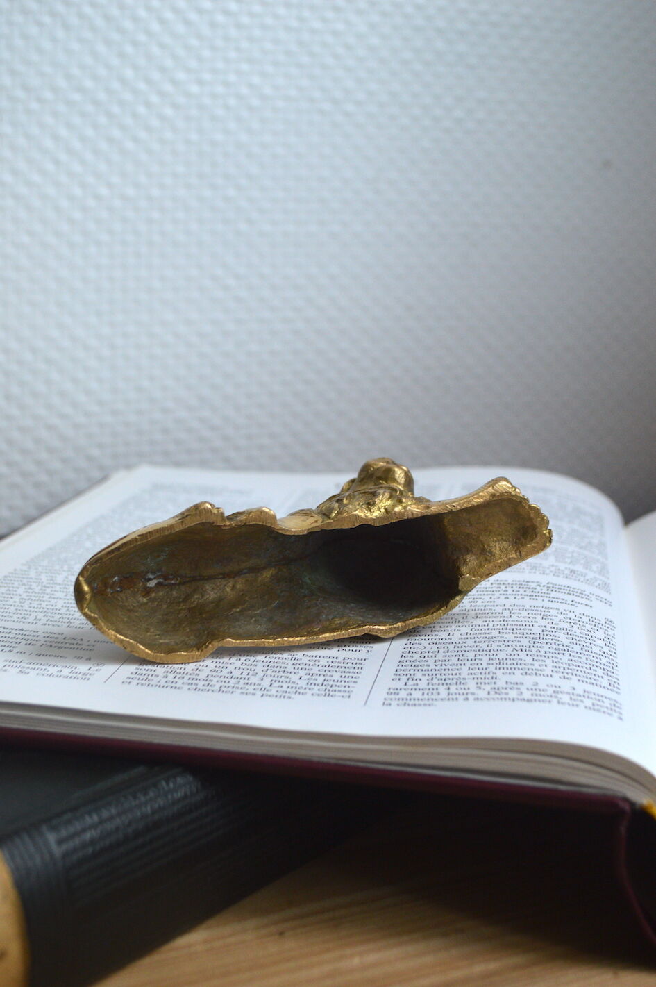 Brass lion paperweight