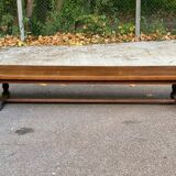 Vintage 19th-century farmhouse bench in solid wood, 250cm
