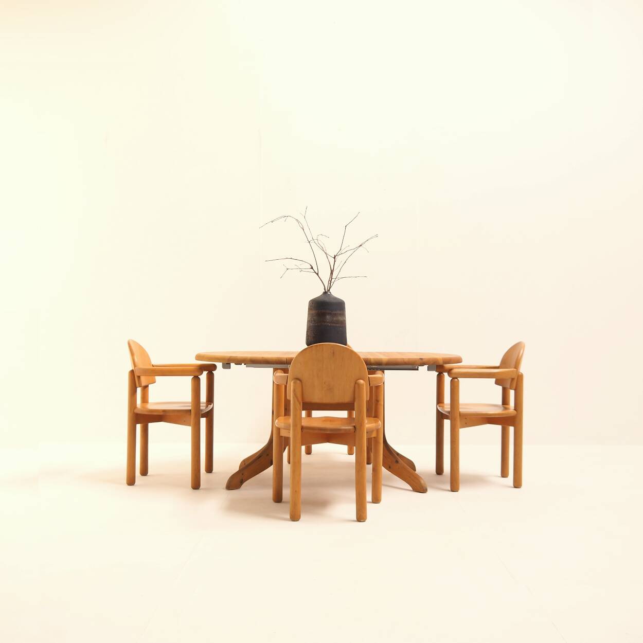 Solid Pine Dining Set by Rainer Daumiller for Hirtshals Savvaerk, Denmark