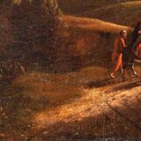 HST "The flight into Egypt, landscape at setting sun" by Hermann van Swanevelt (1600-1655)