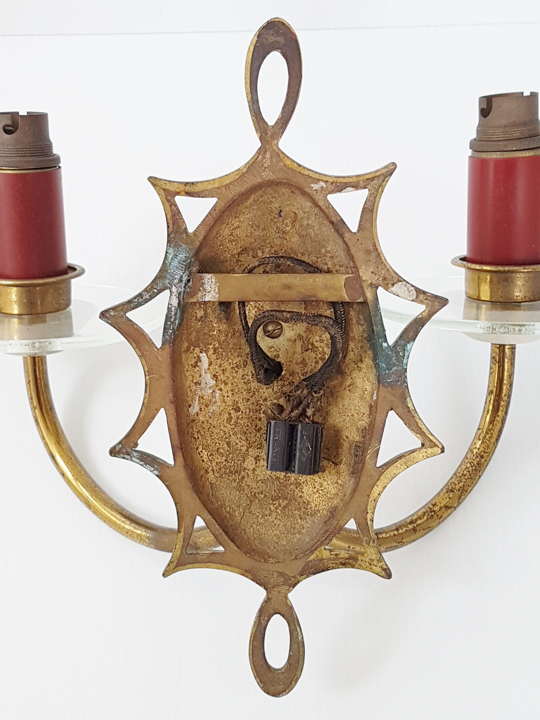 Wall light double metal 1950