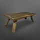 Brutalist slatted solid wood bench, Netherlands 1970s