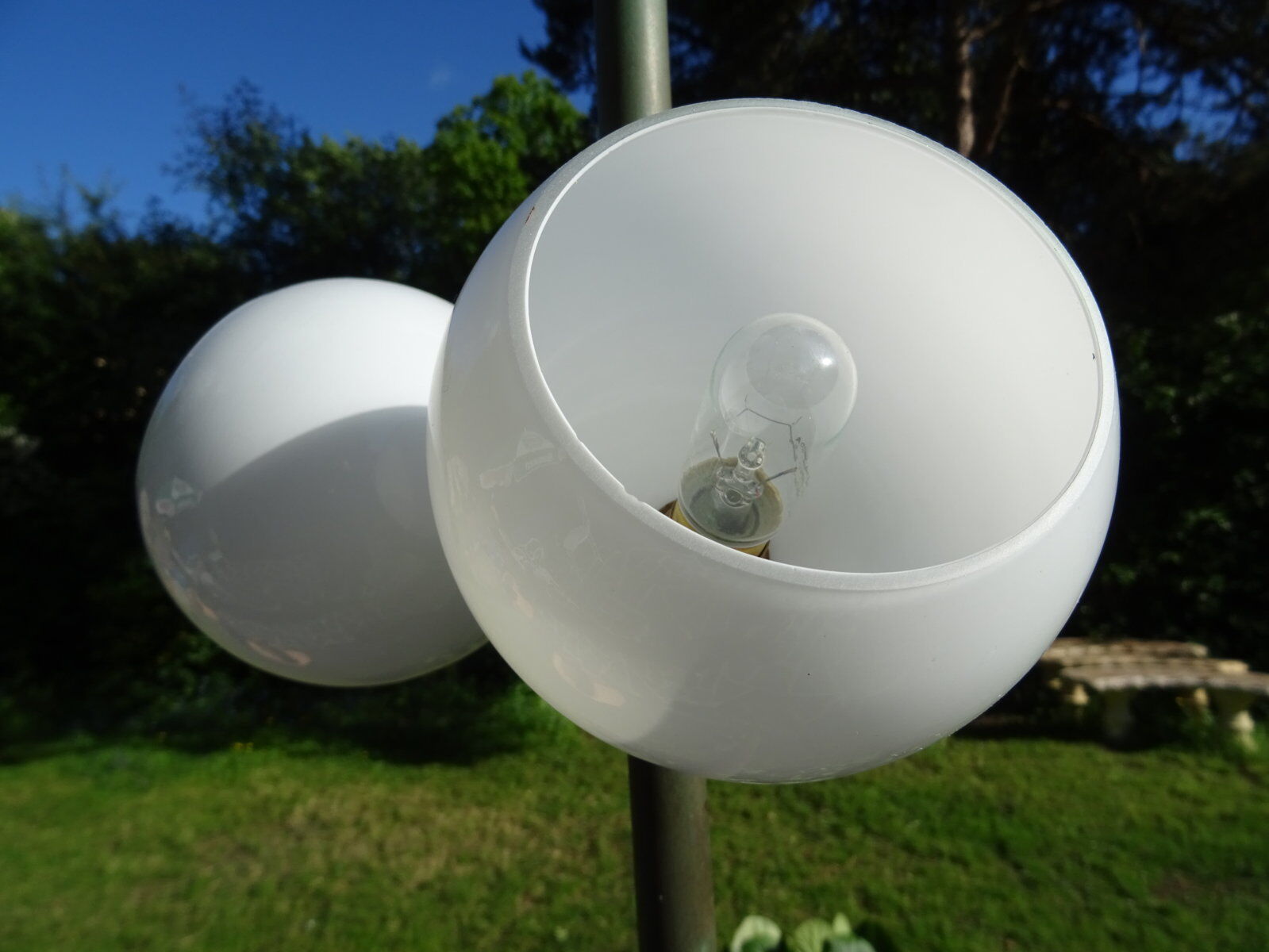 Art deco wrought iron floor lamp with arrows