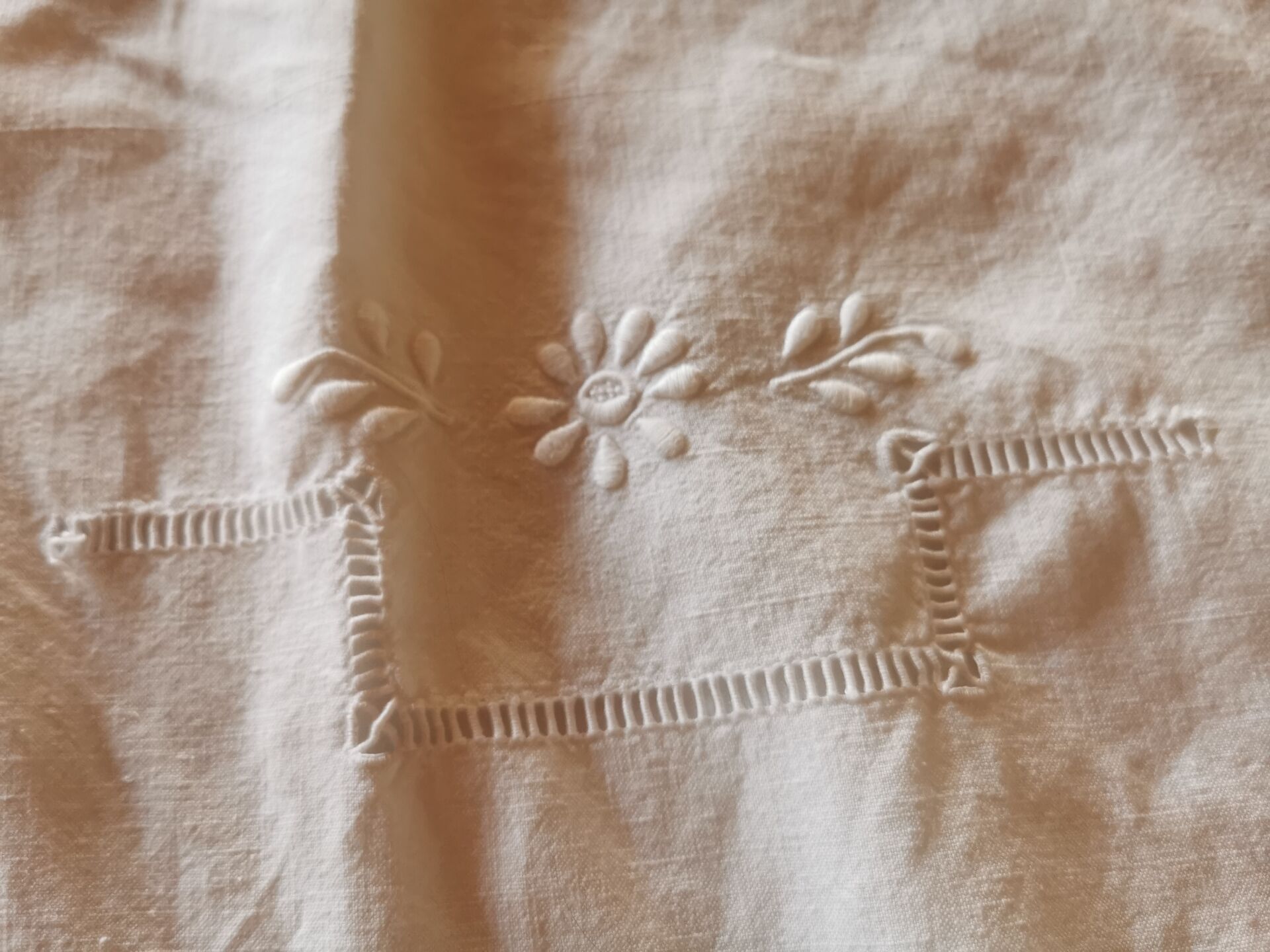 Old monogrammed fabric
