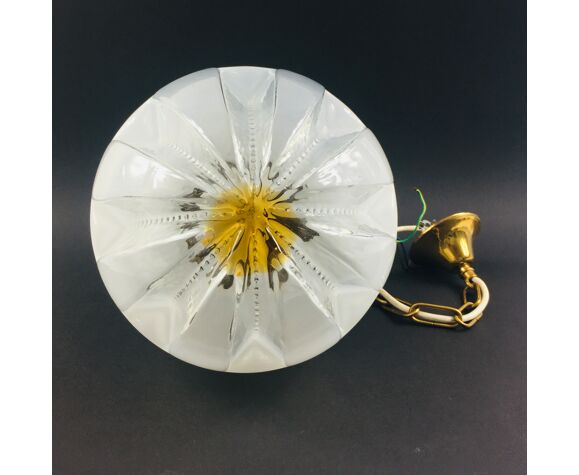 Large Mid-Century Murano Glass Pendant / Ceiling Lamp from Mazzega, Italy, 1970s