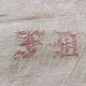 6 old damask linen napkins with a monogram