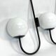 Mid-Century Italian set of three large sphere wall lamps from 60s