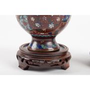 Pair of cloisonné bronze vases, china, xixth century